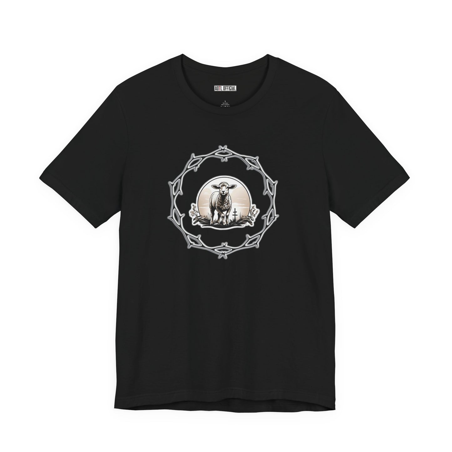Circle of Thorns & Sacrificial Lamb Unisex  Short Sleeve Tee