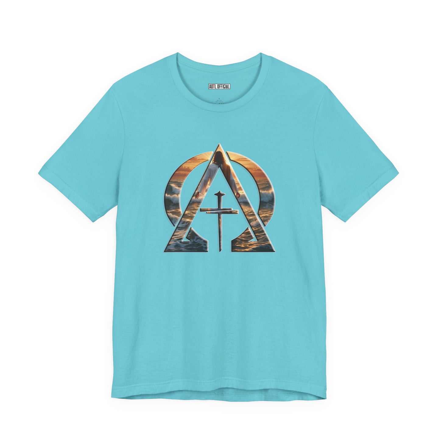 Devine Triad Alpha & Omega Jesus Walking On Water Unisex Short Sleeve Tee