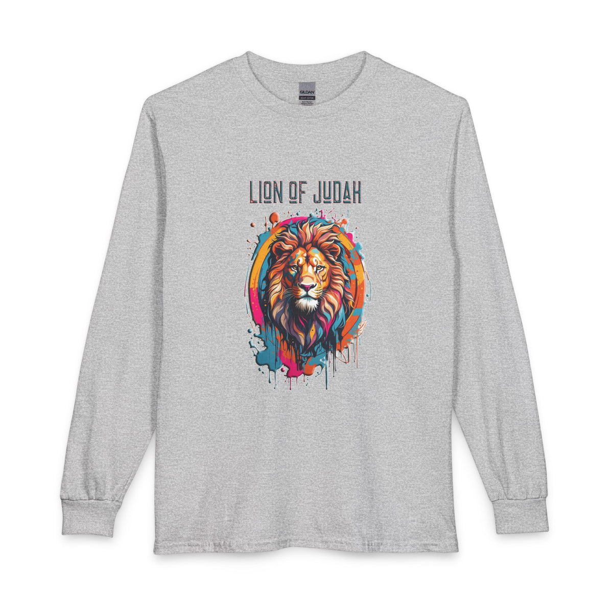 Lion Of Judah Graffiti Drip Christian Long Sleeve Shirt