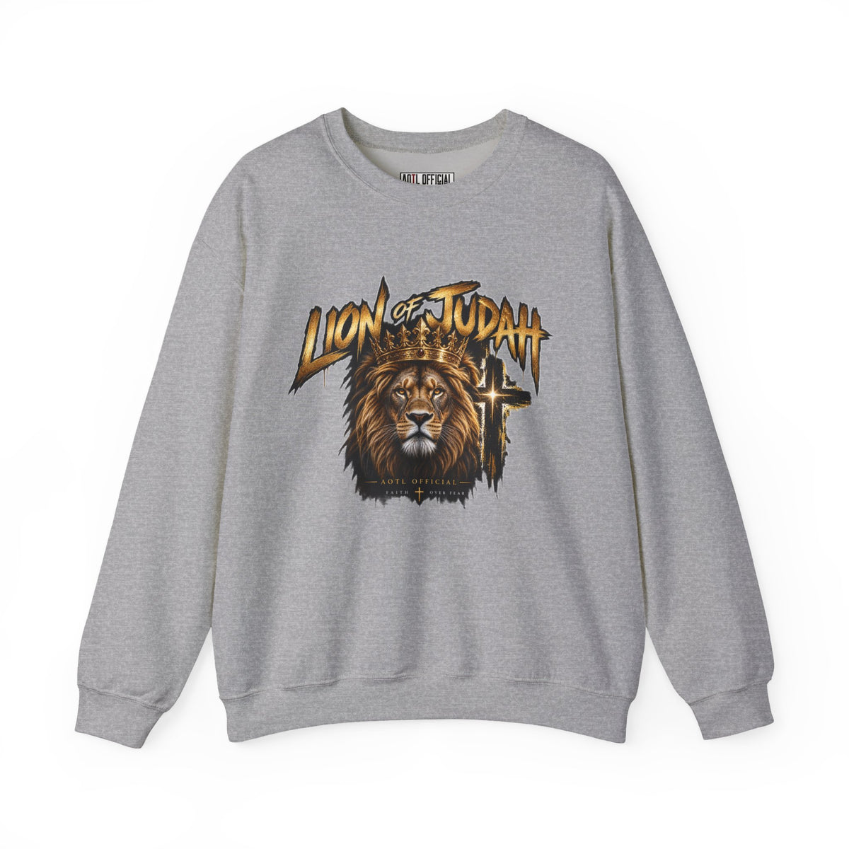 Lion of Judah — Faith Over Fear Christian Sweatshirt