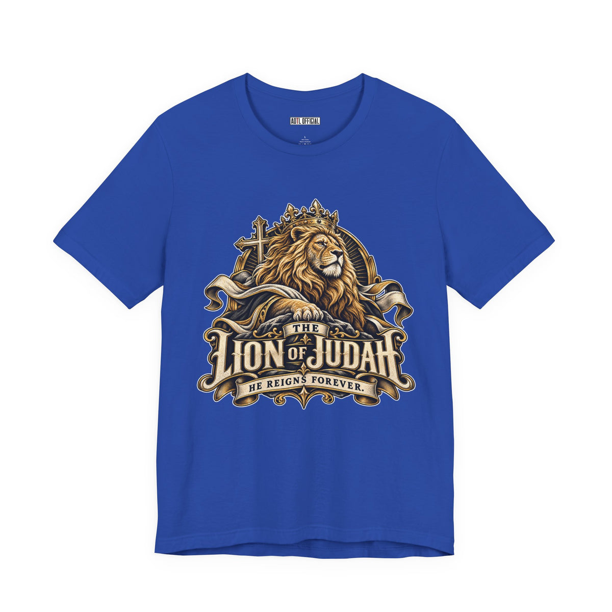 Lion of Judah — He Reigns Forever Christian T-shirt