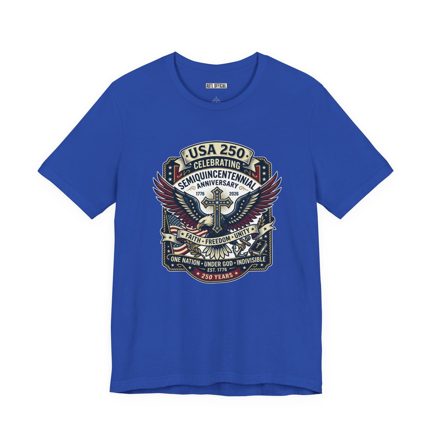 250 year Anniversary One Nation Under God Classic Unisex Short Sleeve Tee