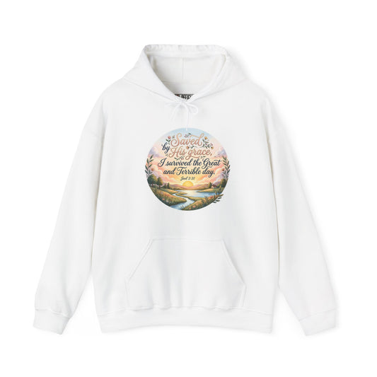 Dawn of Grace - I Survived the Great and Terrible Day (Joel 2:31) Christian Hoodie