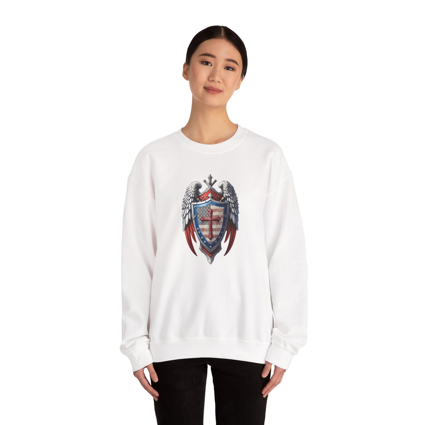 Winged Guardian Unisex Heavy Blend™ Crewneck Sweatshirt