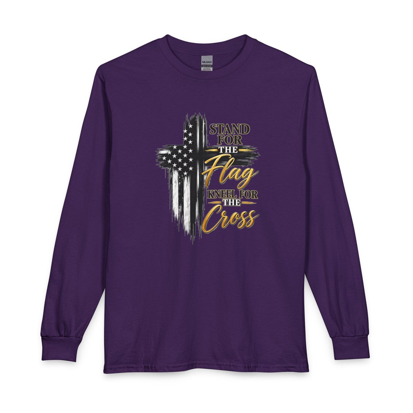 Stand for the Flag, Kneel for the Cross Christian Long Sleeve Shirt
