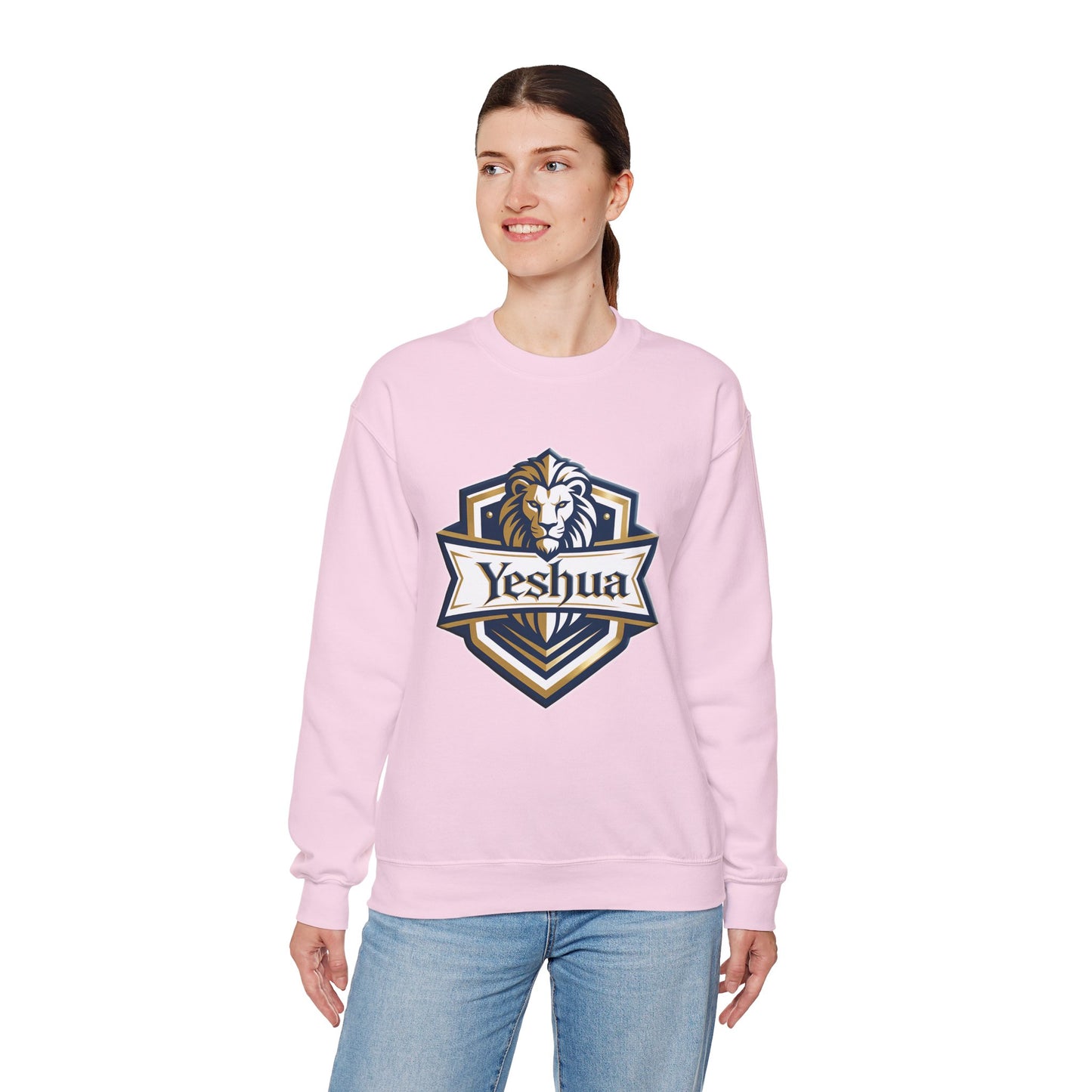 Yeshua Strength Crest  Unisex Heavy Blend™ Crewneck Sweatshirt
