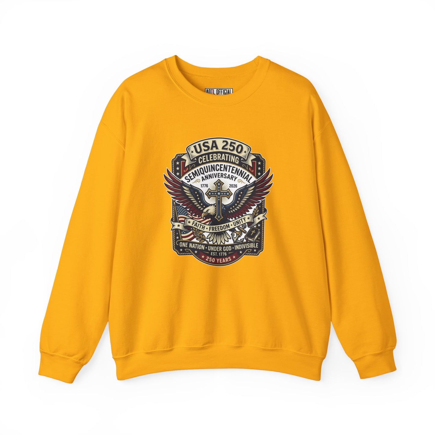 250 year Anniversary One Nation Under God V2 Christian Sweatshirt
