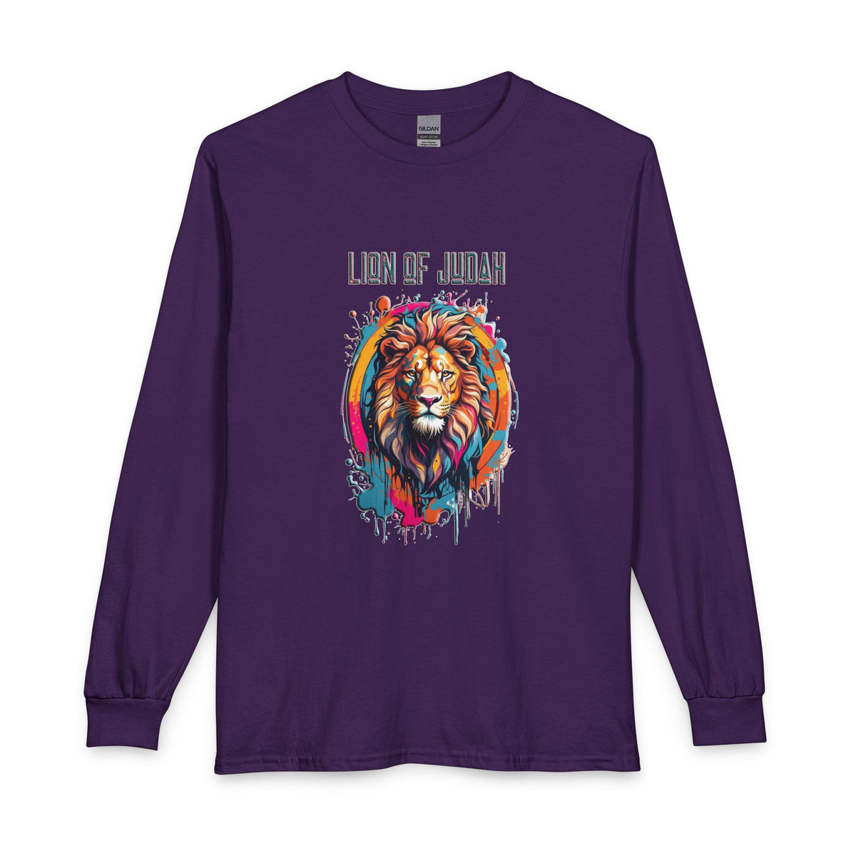 Lion Of Judah Graffiti Drip Christian Long Sleeve Shirt