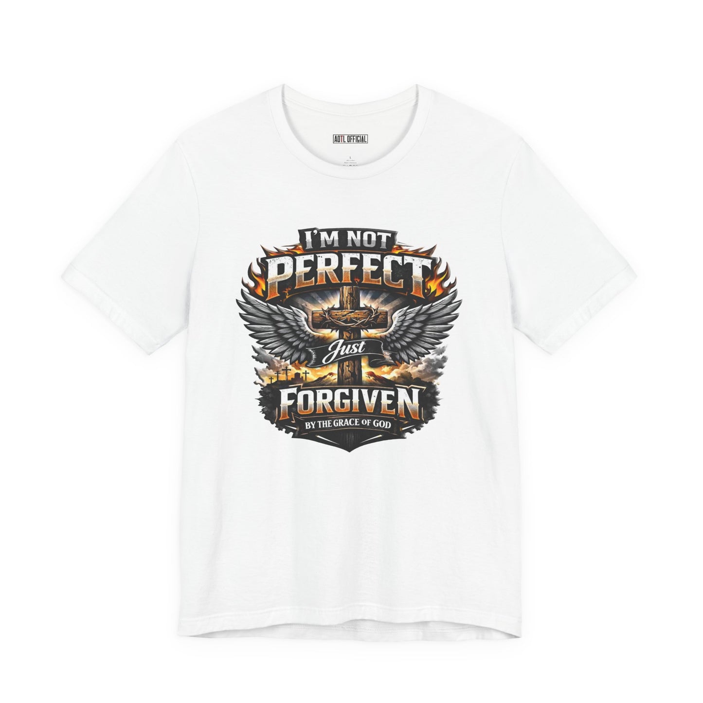 I'm Not Perfect, Just Forgiven  Unisex Short Sleeve Tee
