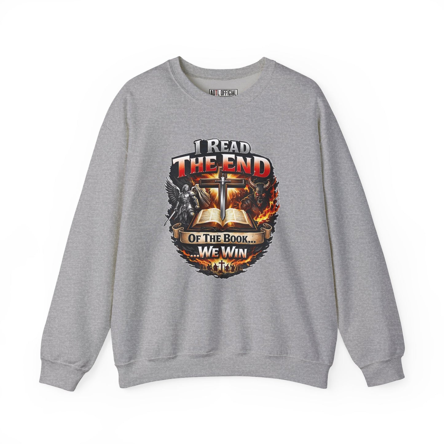 I Read the End of the Book, We Win Heavy Blend™ Crewneck Sweatshirt