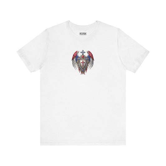 Winged Guardians of Faith Christian Patriotic Unisex Short Sleeve Tee