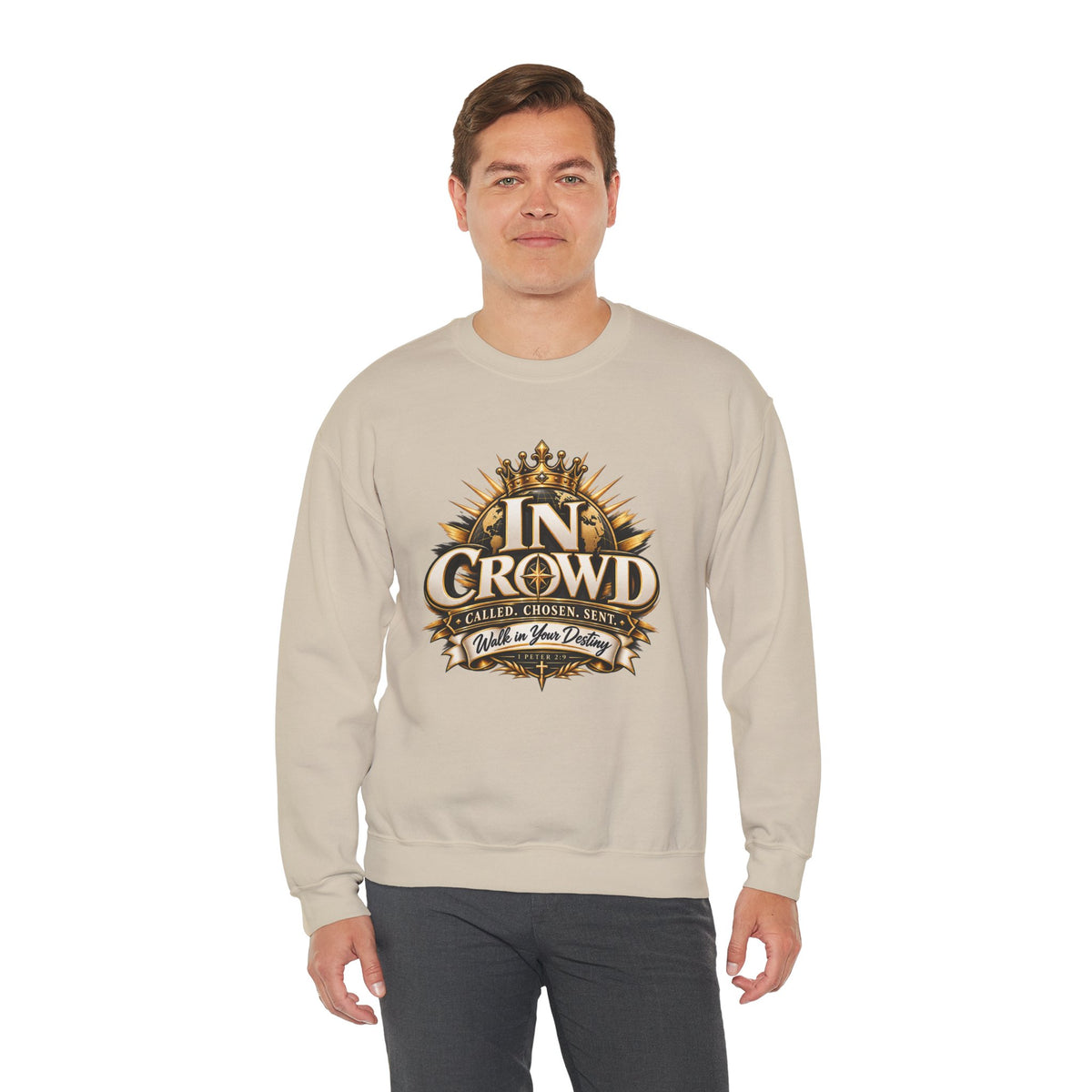 In Crowd – Called. Chosen. Sent. Christian Sweatshirt