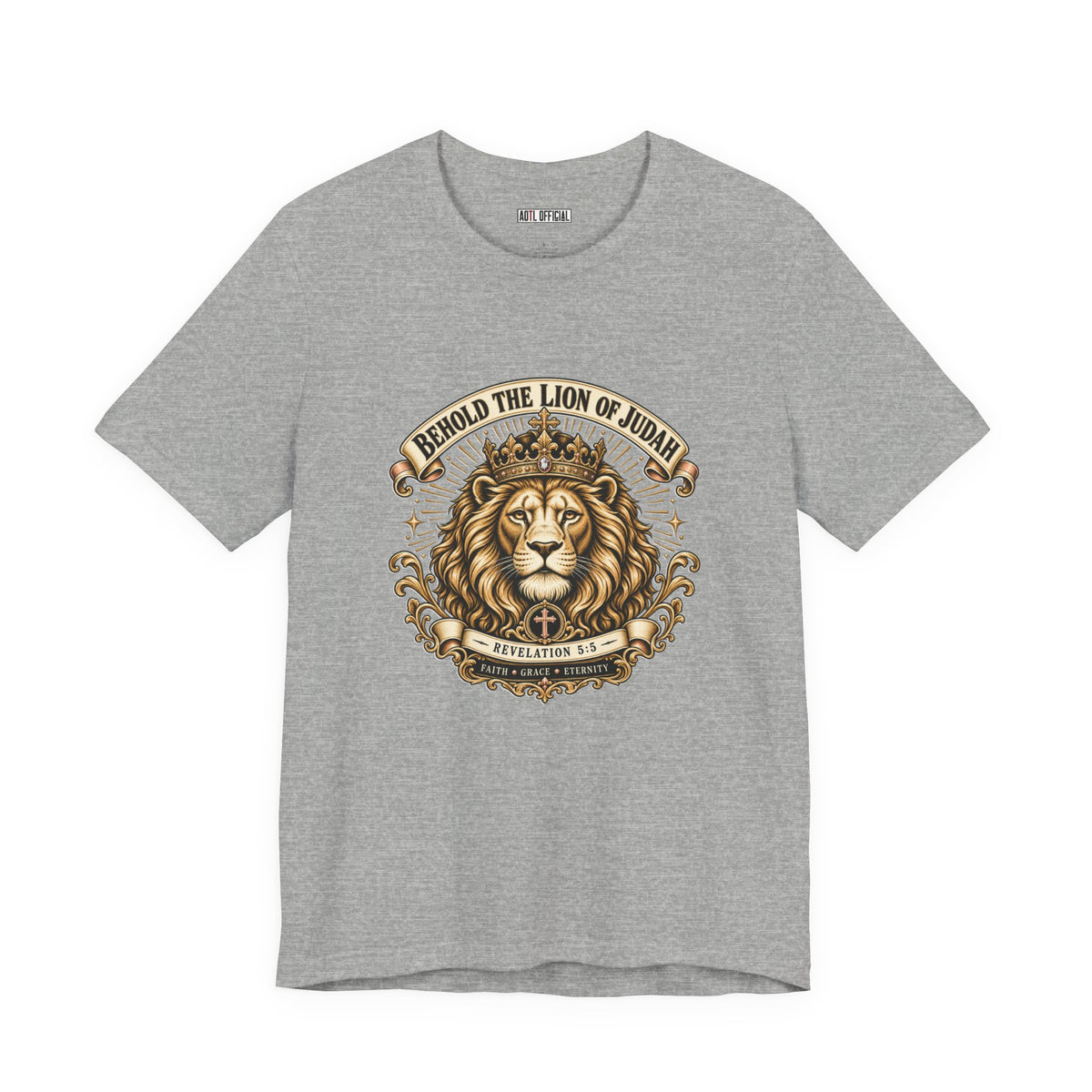 Behold the Lion of Judah — Revelation 5:5 Christian T-shirt