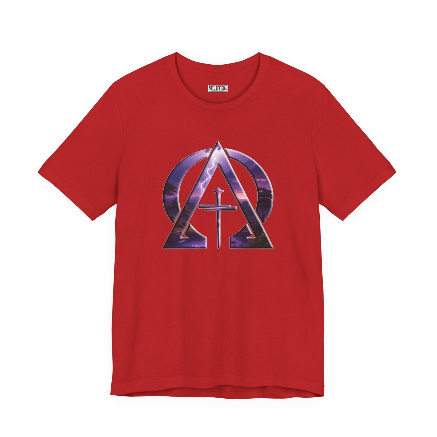 Divine Reign Amidst Nature's Majesty Alpha and Omega Unisex Short Sleeve Tee