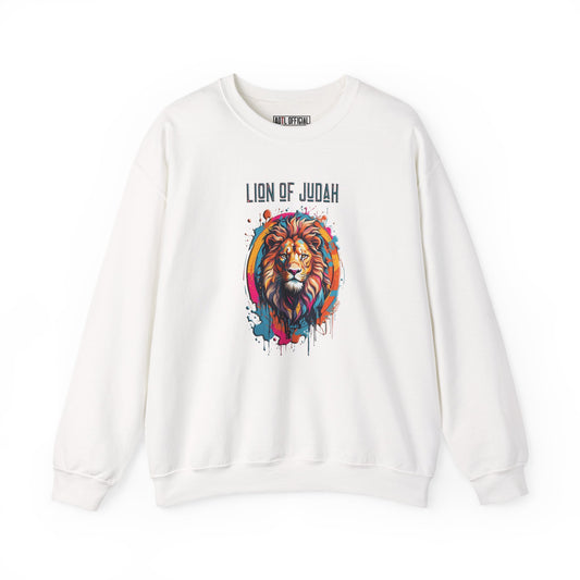 Graffiti Drip Lion of Judah  Unisex Heavy Blend™ Crewneck Sweatshirt