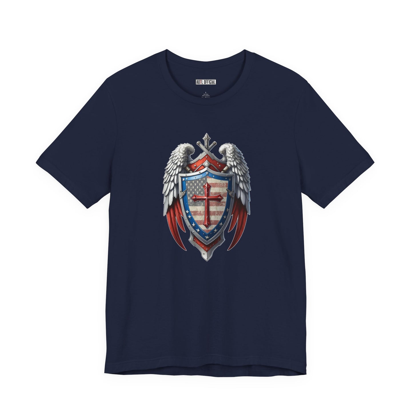 Winged Guardian Christian Patriotic Unisex Short Sleeve Tee