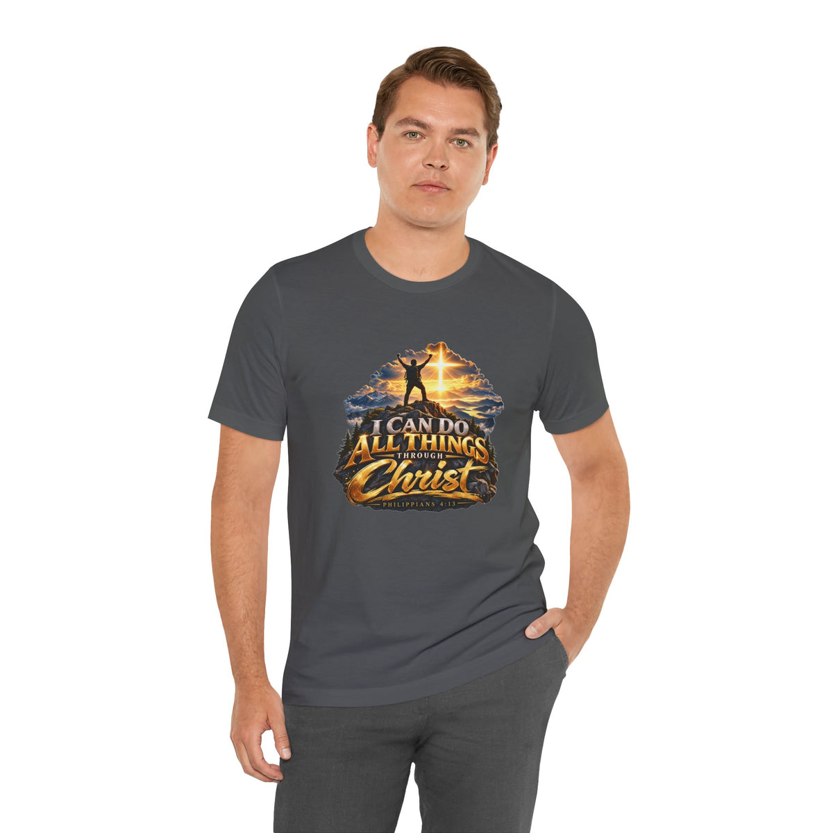 I Can Do All Things Through Christ – Philippians 4:13 Victory Design Christian T-shirt