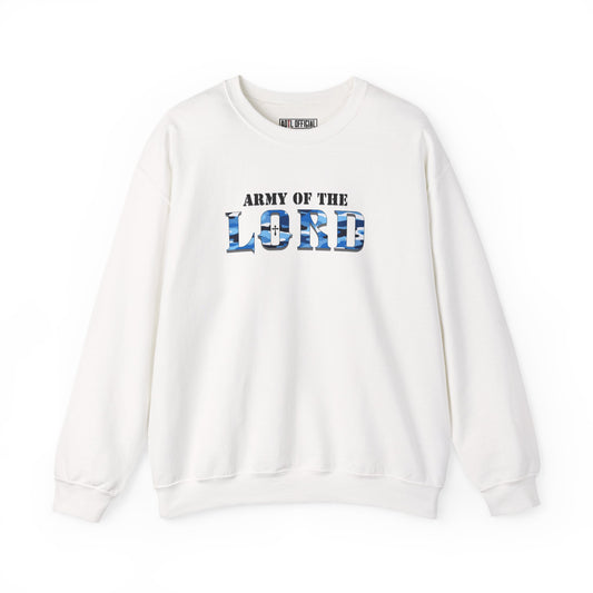 Blue Camo Army of the Lord Unisex Heavy Blend™ Crewneck Sweatshirt