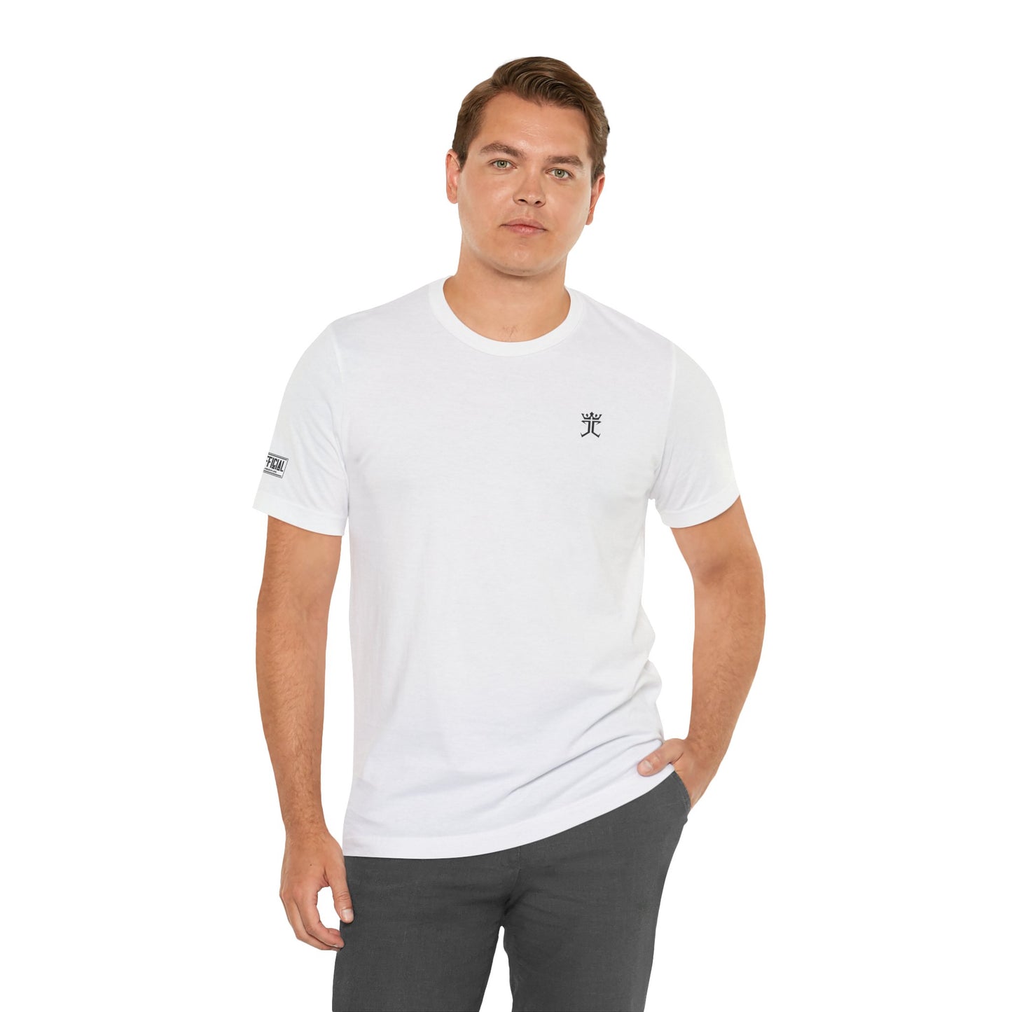 Jesus Christ Is King Micro Emblem Unisex Christian T-shirt