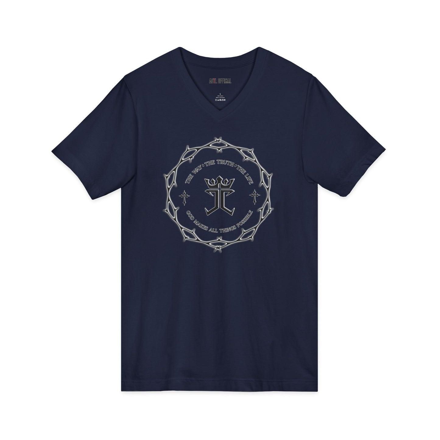 Jesus Christ's Crown of Thorns  V-Neck Tee