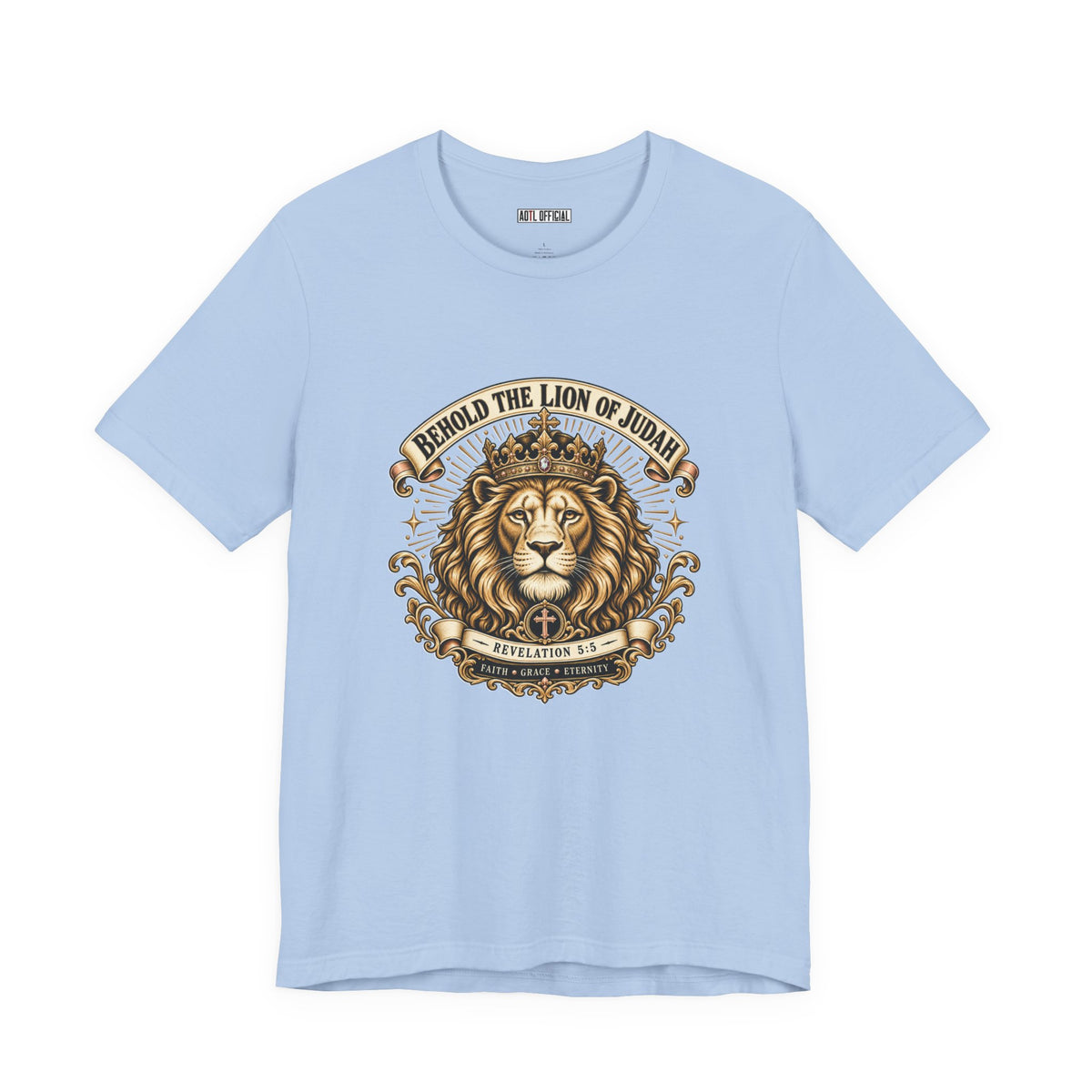 Behold the Lion of Judah — Revelation 5:5 Christian T-shirt