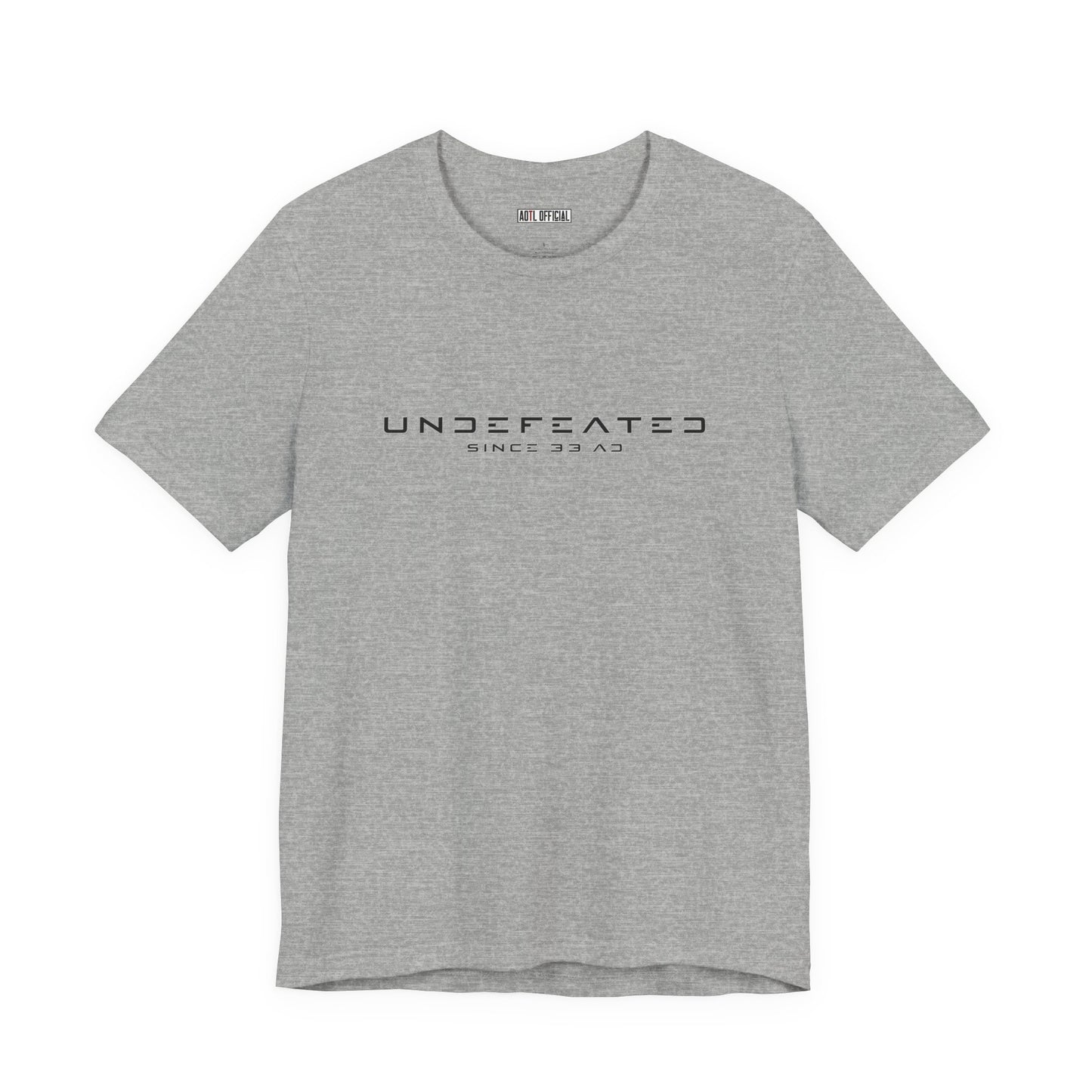 Undefeated Since 33 AD Modern Script Christian T-Shirt