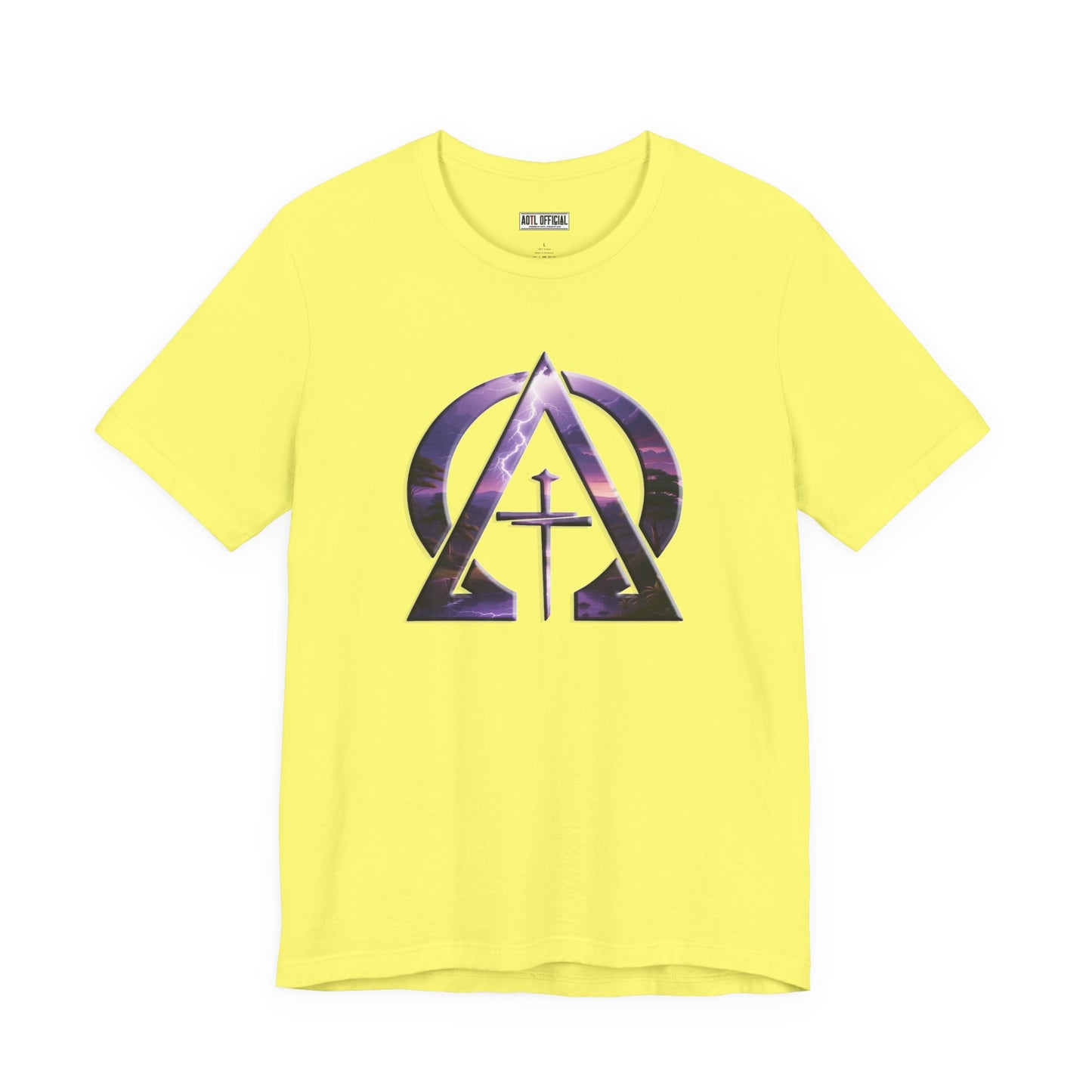 Divine Reign Amidst Nature's Majesty Alpha and Omega Unisex Short Sleeve Tee