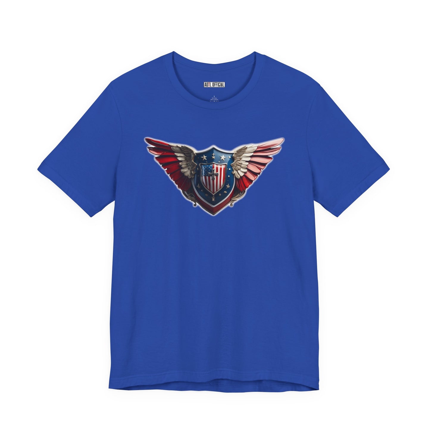 3D Winged Shield Christian Patriotic Unisex Short Sleeve Tee