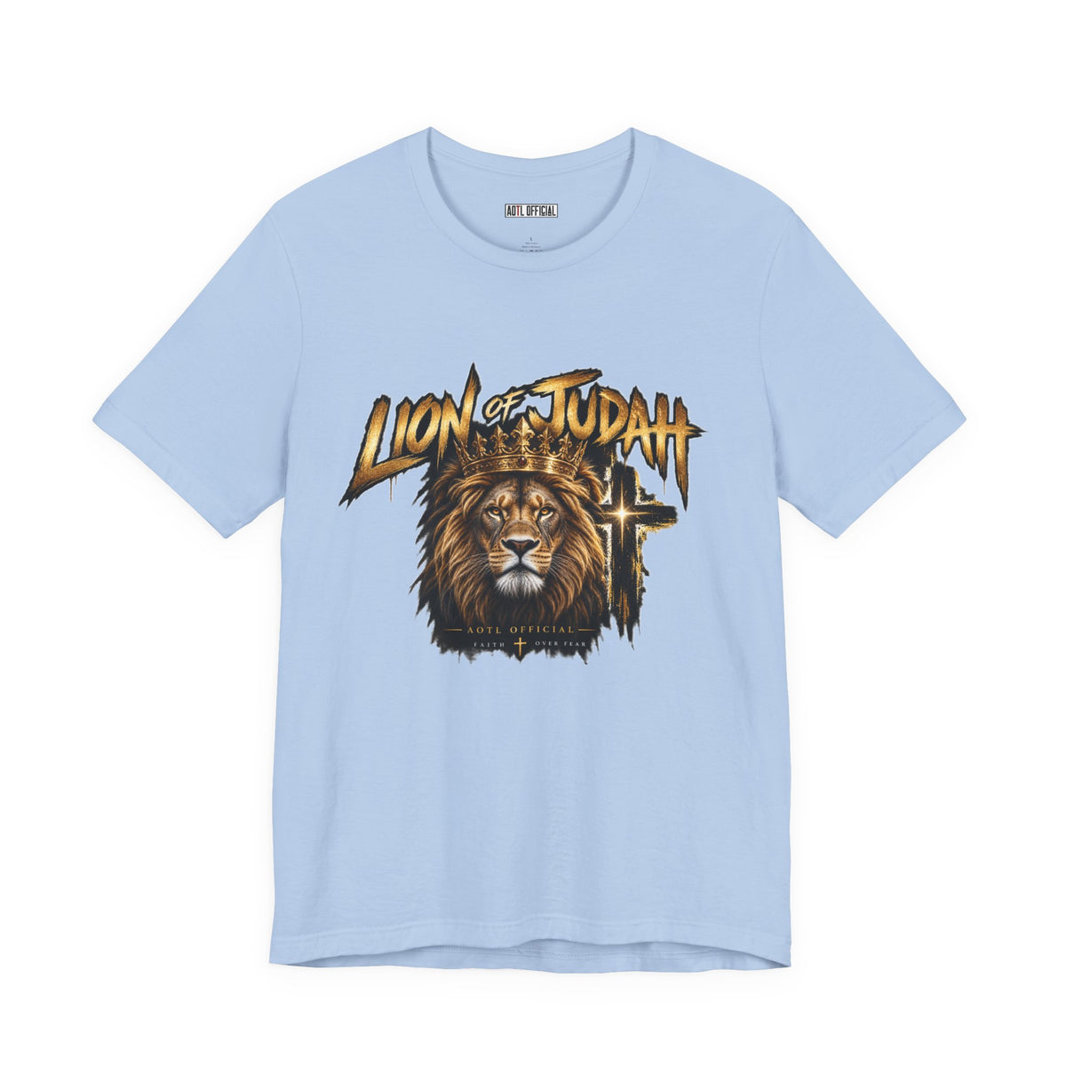 Lion of Judah — Faith Over Fear Christian T-shirt