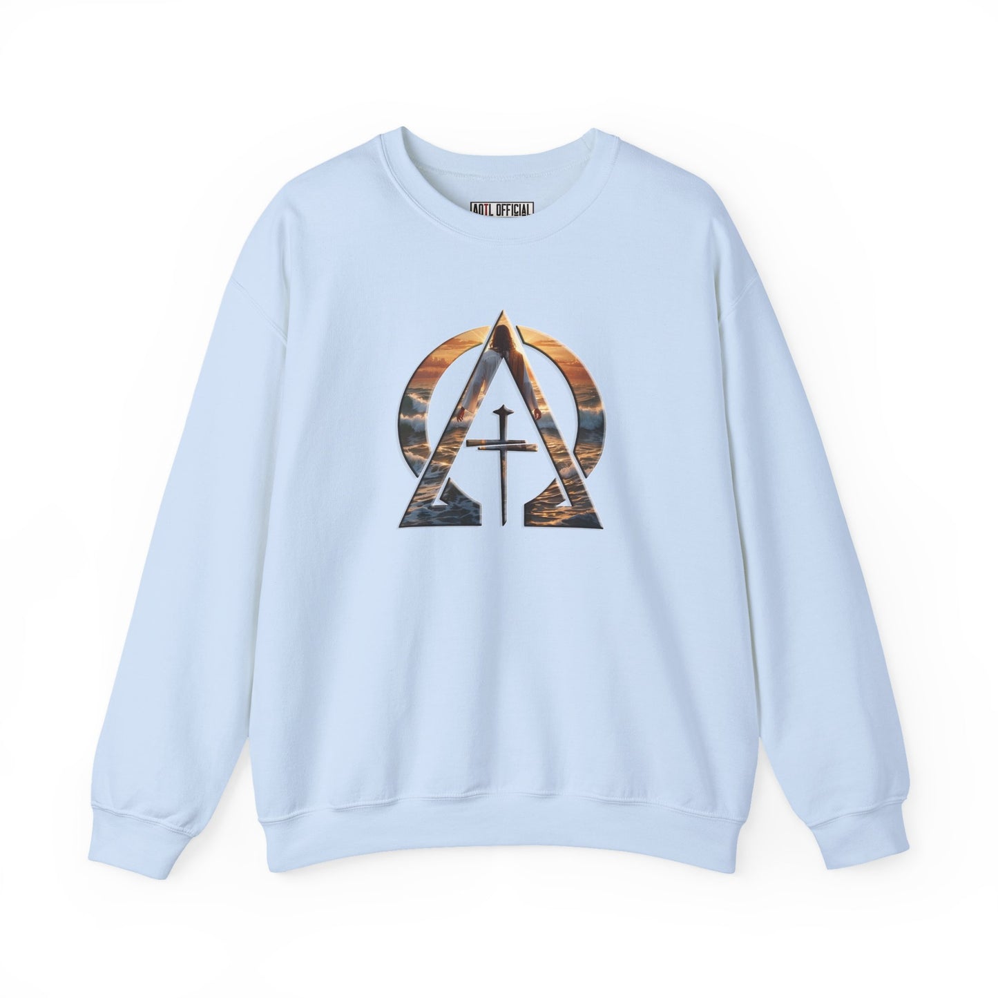 Alpha & Omega Divine Walking on Water Unisex Heavy Blend™ Crewneck Sweatshirt