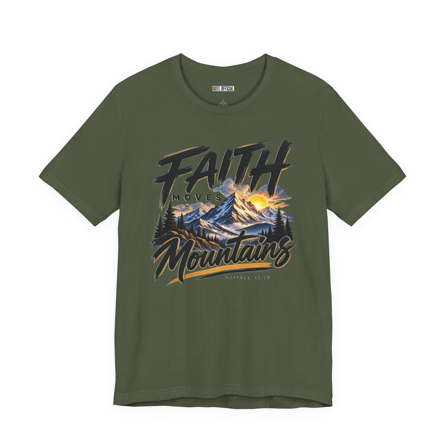 Faith Moves Mountains Christian T-shirt