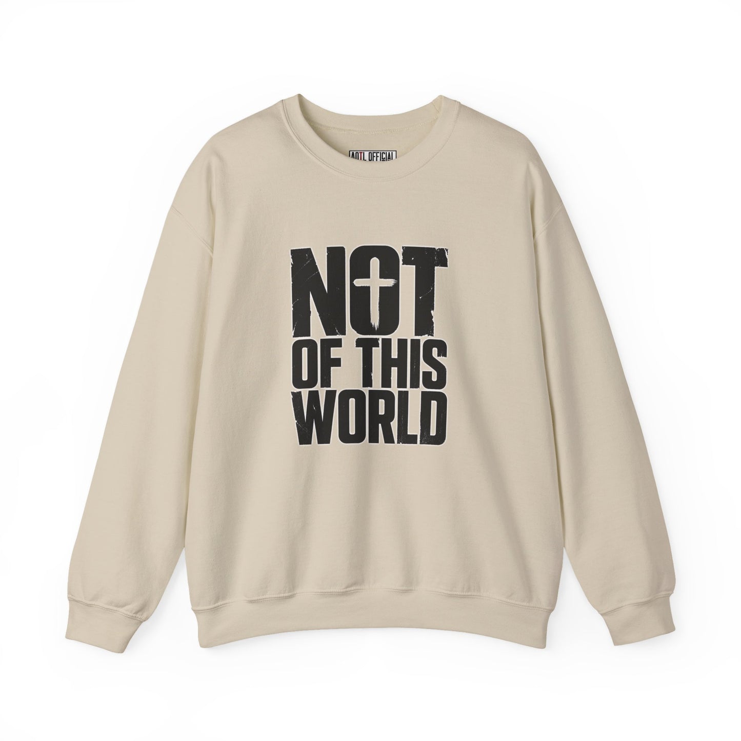 Not Of This World Black Text Christian Sweatshirt