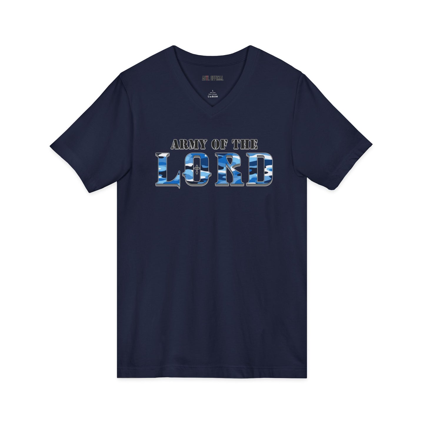 Blue Army of the Lord V-neck Tee