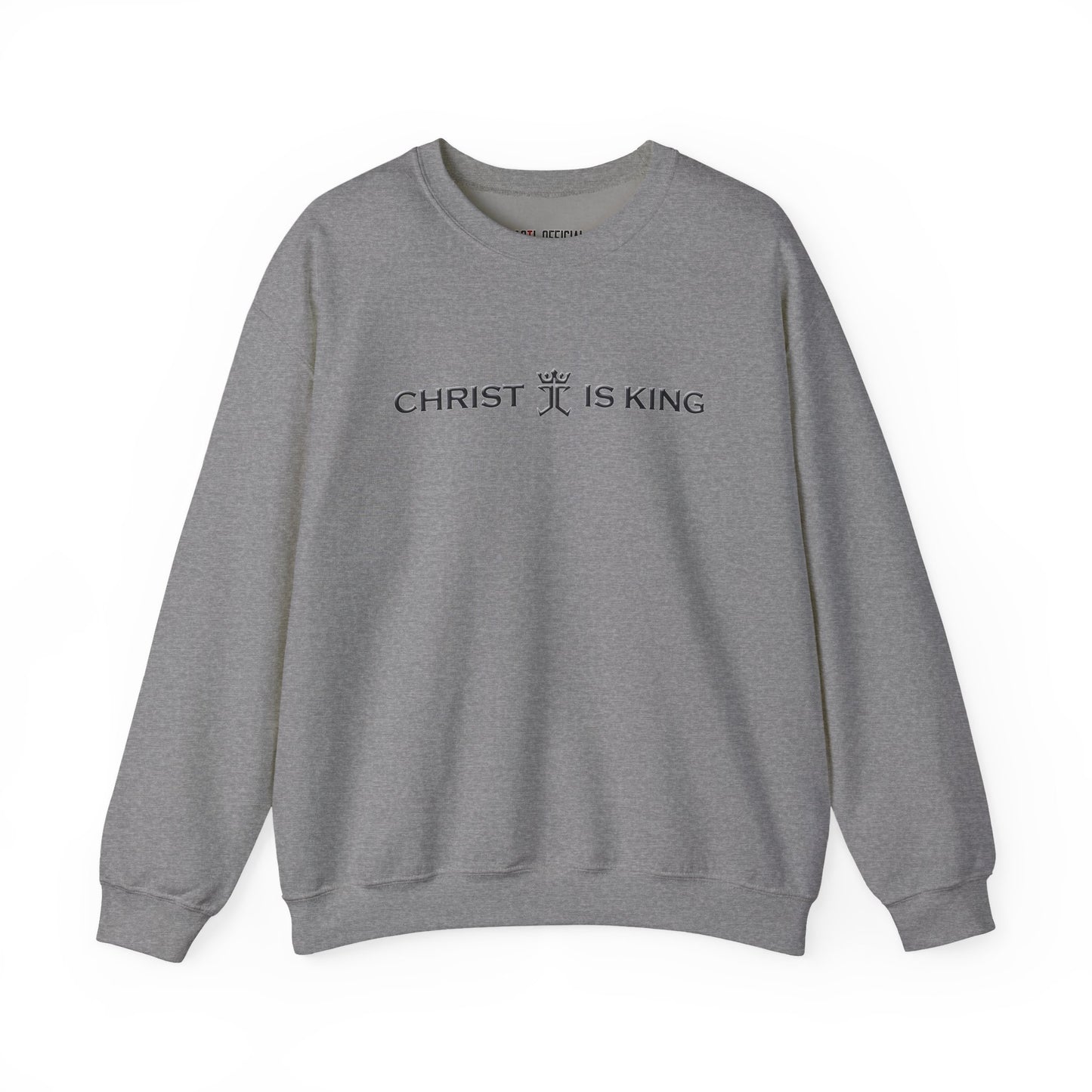 Christ is King featuring the Jesus Christ is King logo Unisex Heavy Blend™ Crewneck Sweatshirt