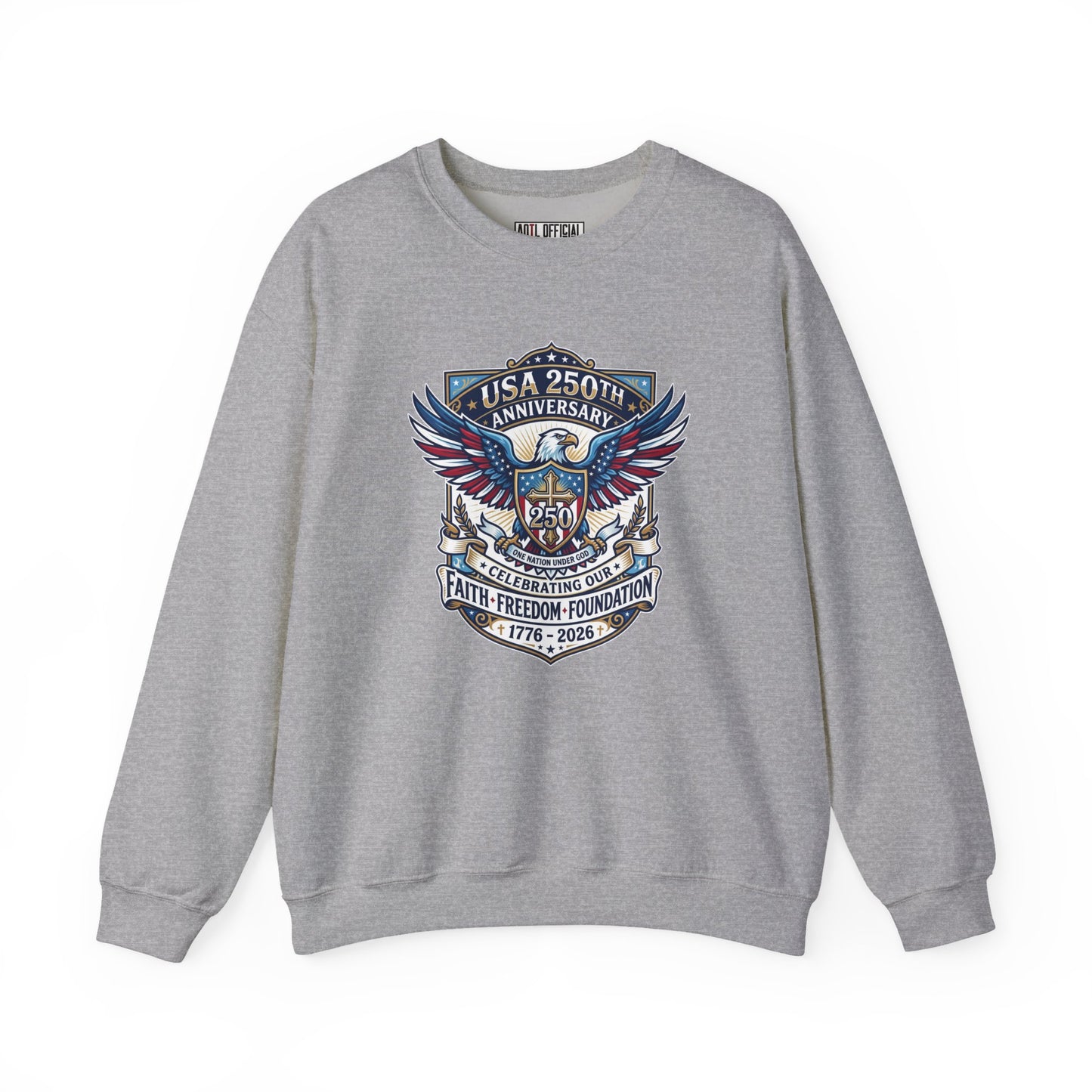 250 Years One nation Under God  Unisex Heavy Blend™ Crewneck Sweatshirt