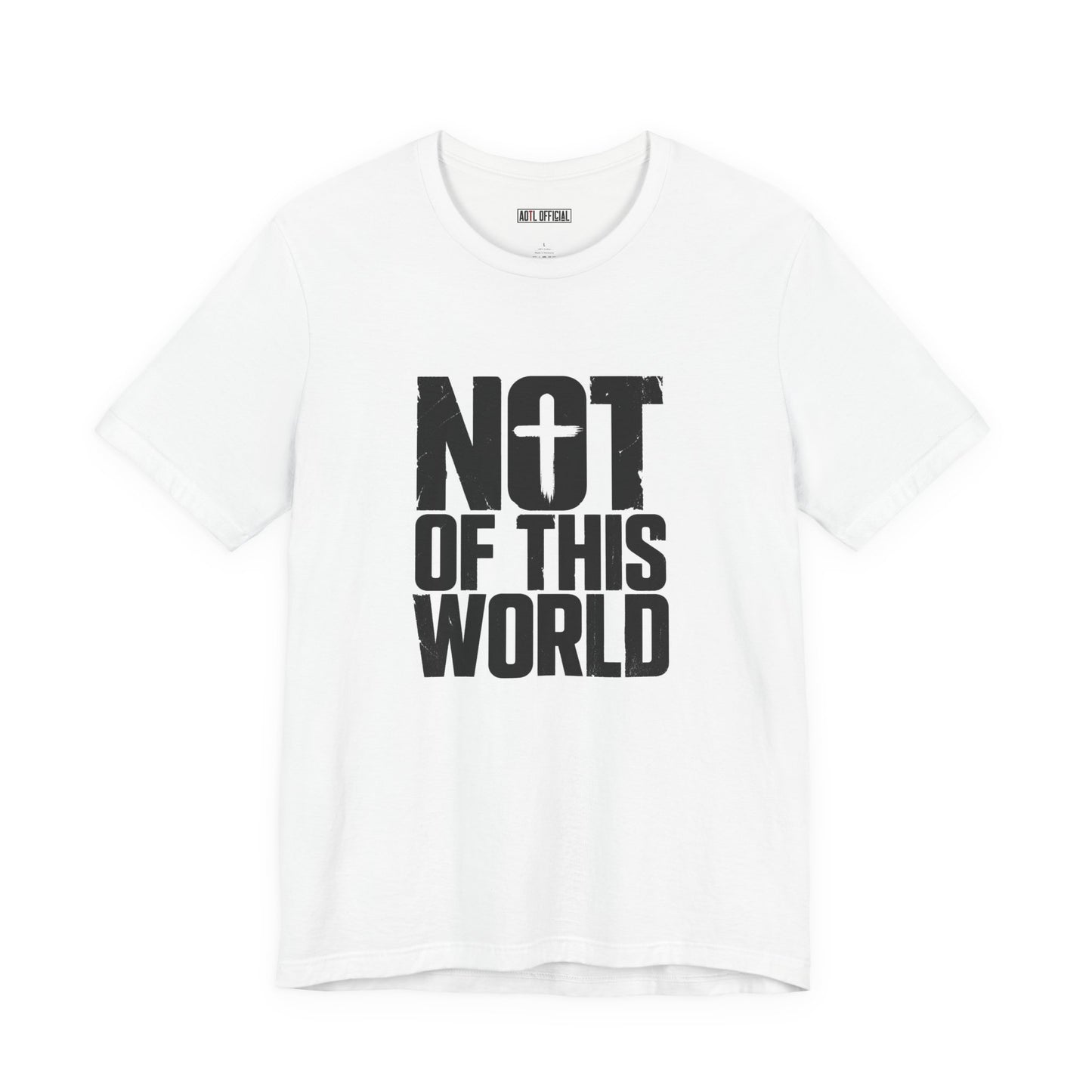 Not Of This World Black Text unisex Christian t-shirt faith-inspired design
