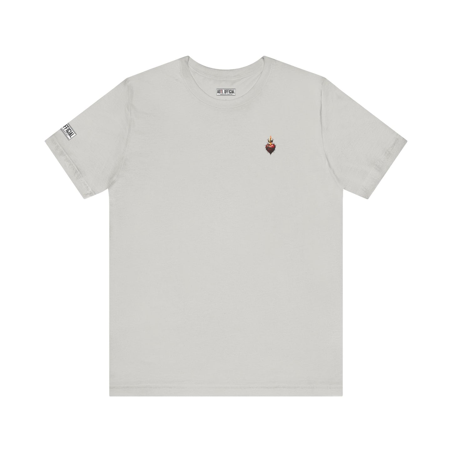 Sacred Heart Micro Emblem Unisex Christian T-shirt