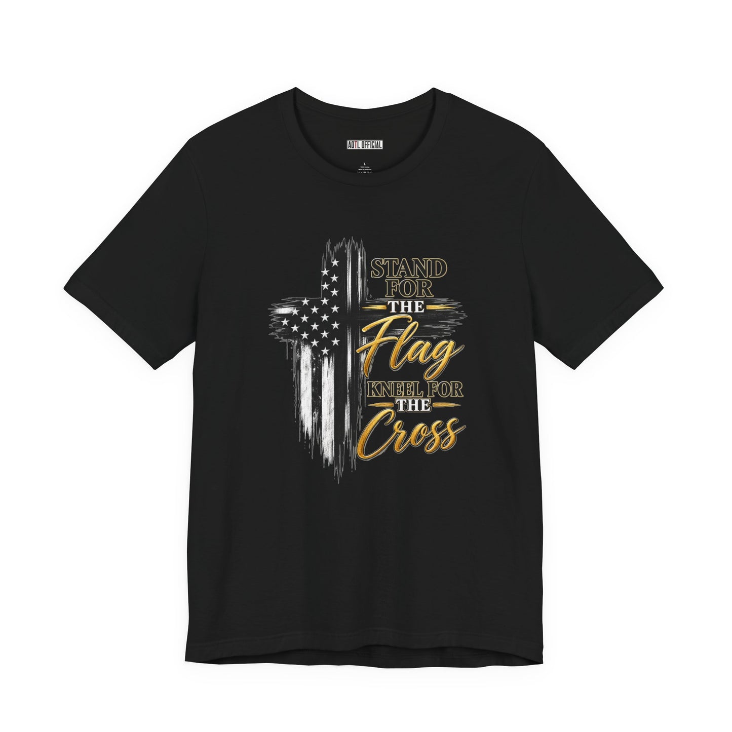 Stand for the Flag, Kneel for the Cross Christian T-shirt