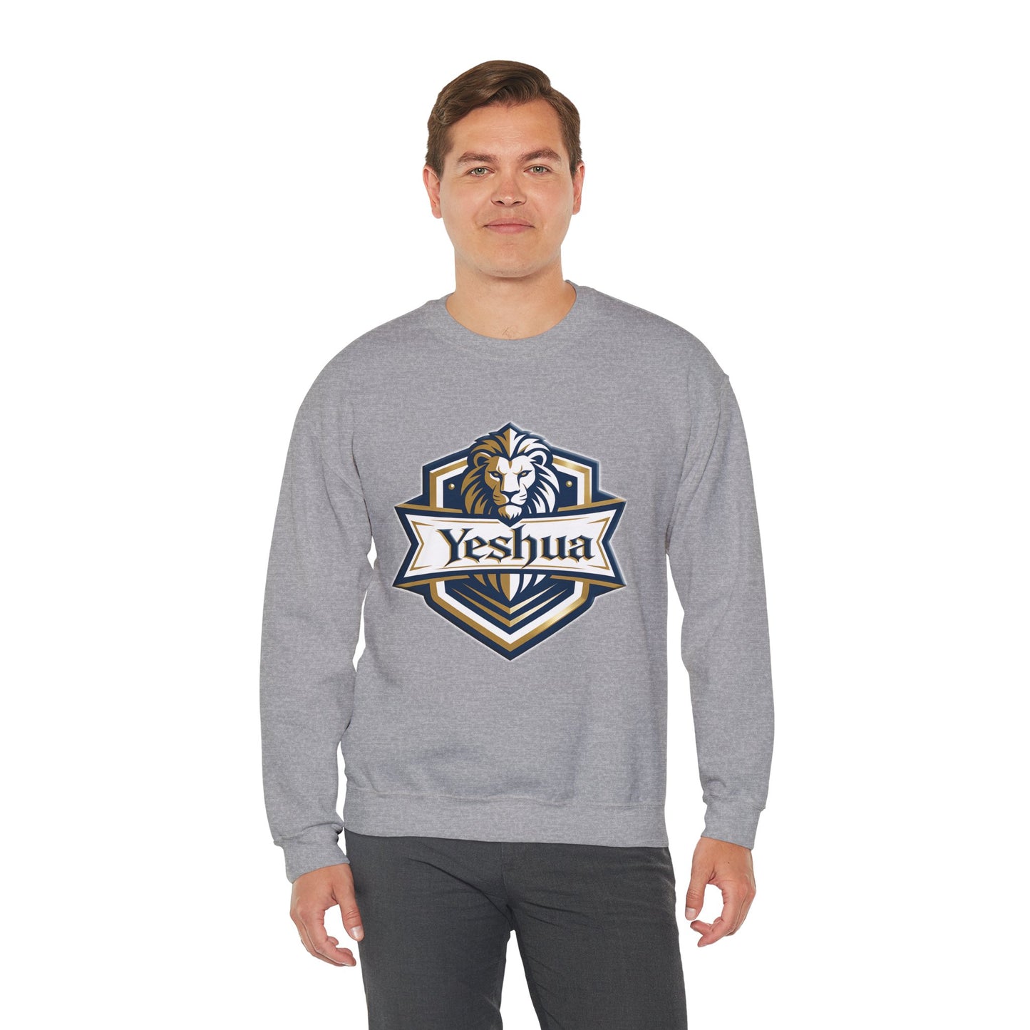 Yeshua Strength Crest  Unisex Heavy Blend™ Crewneck Sweatshirt