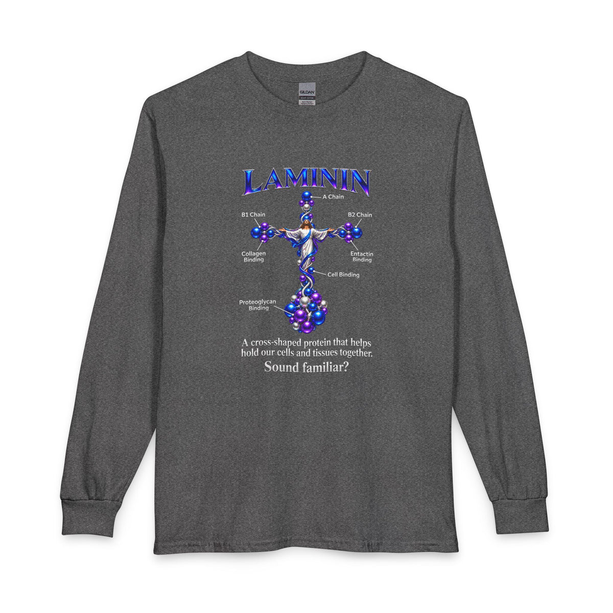 LAMININ Cross Design –  Christian Long Sleeve Shirt