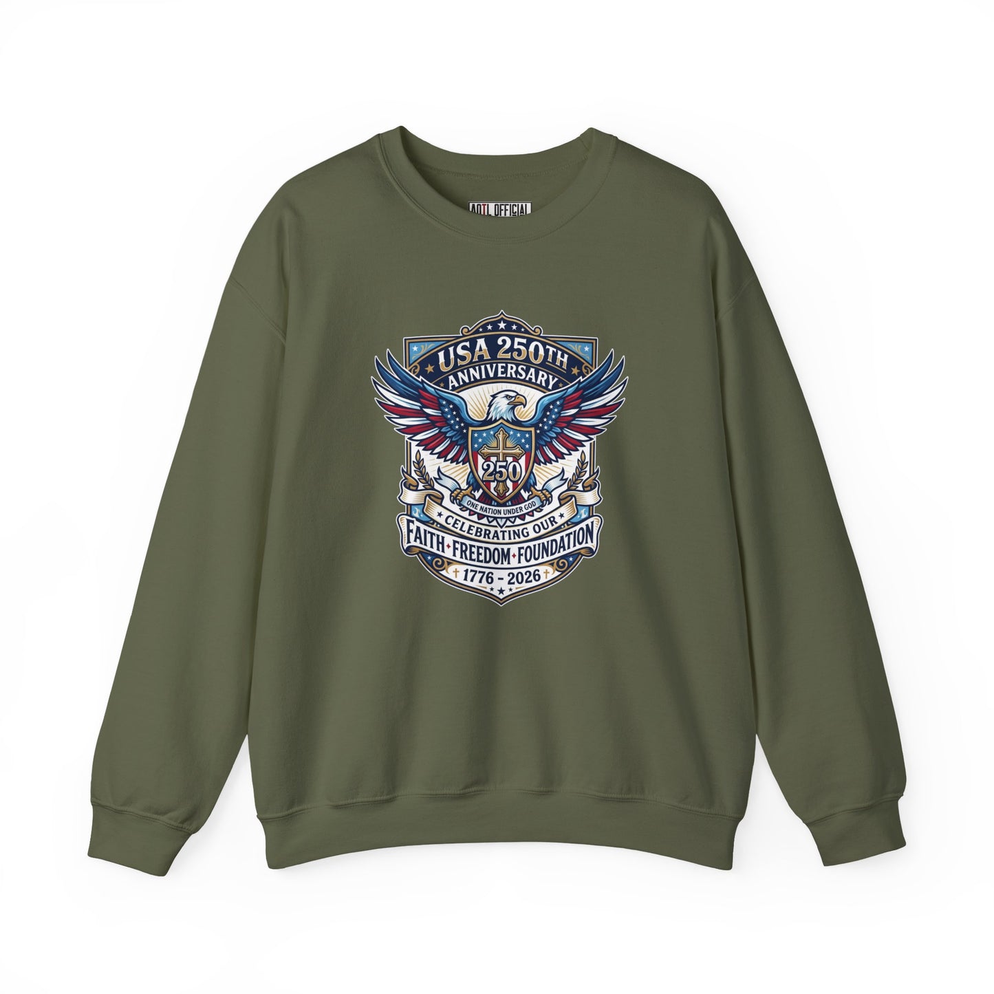 250 Years One nation Under God  Unisex Heavy Blend™ Crewneck Sweatshirt
