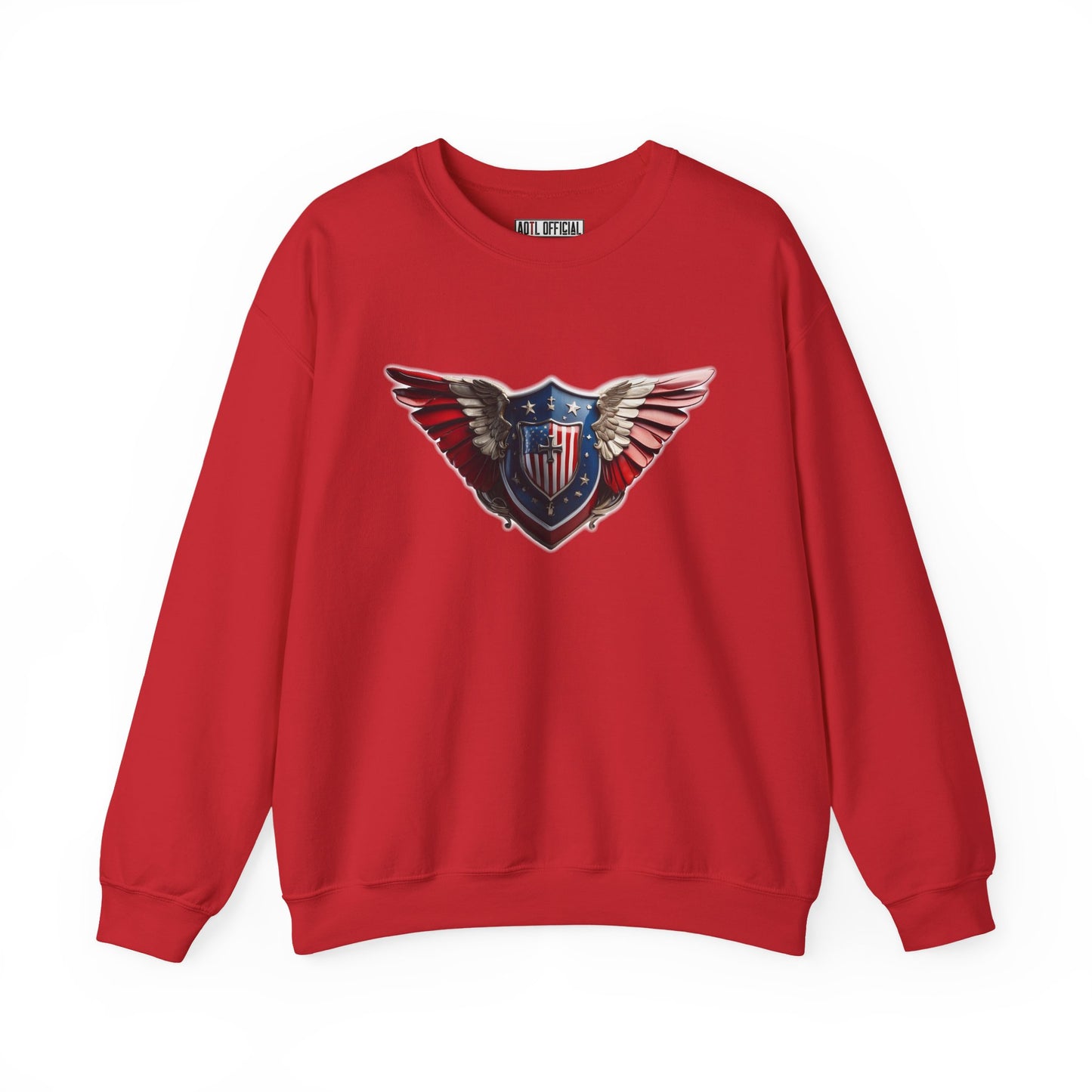 3D Winged Shield Unisex Heavy Blend™ Crewneck Sweatshirt
