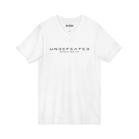 Undefeated Since 33 AD Modern Script  V-Neck Tee