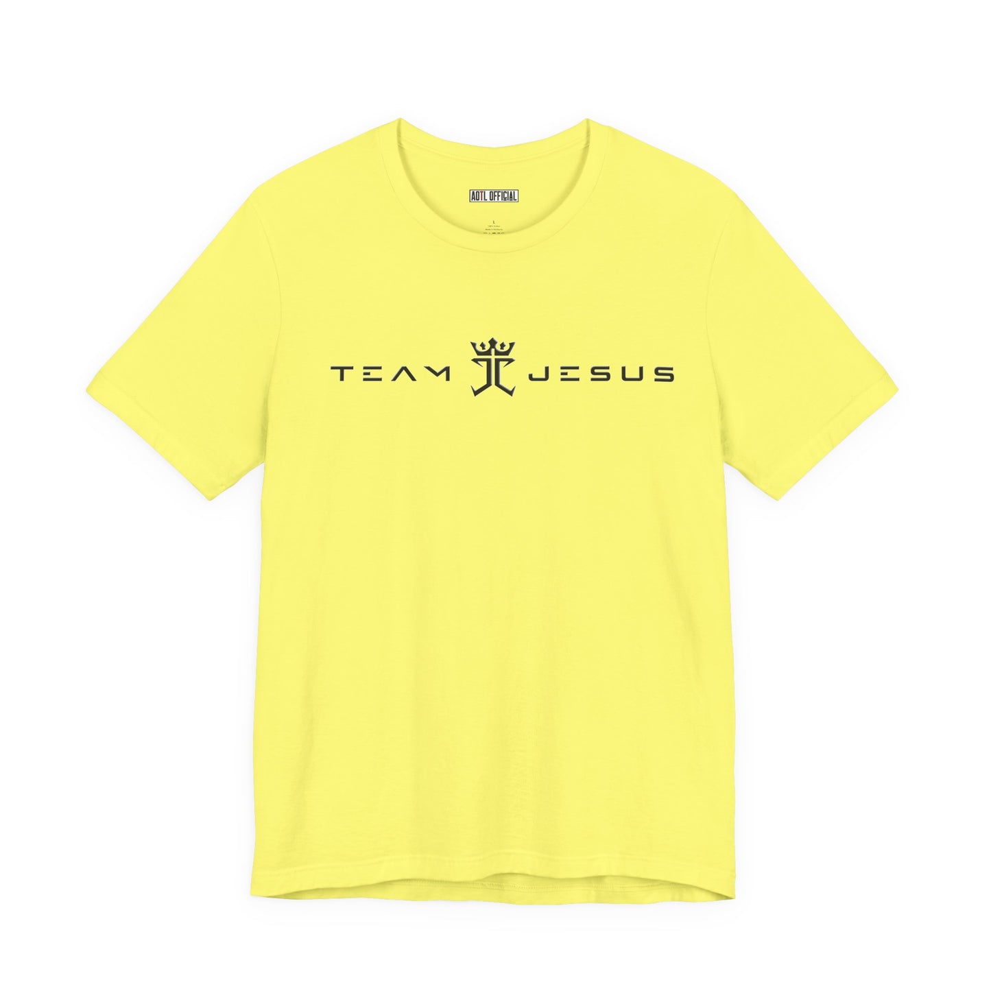 Team Jesus Modern Script, Undefeated Since 33 AD Unisex Short Sleeve Tee