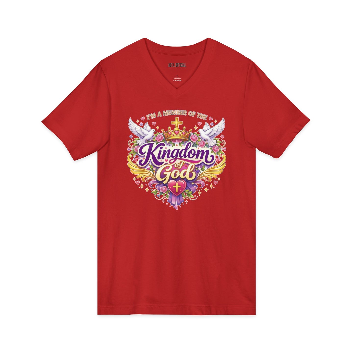 I Am a Member of the Kingdom of God Nature Edition V-Neck Tee