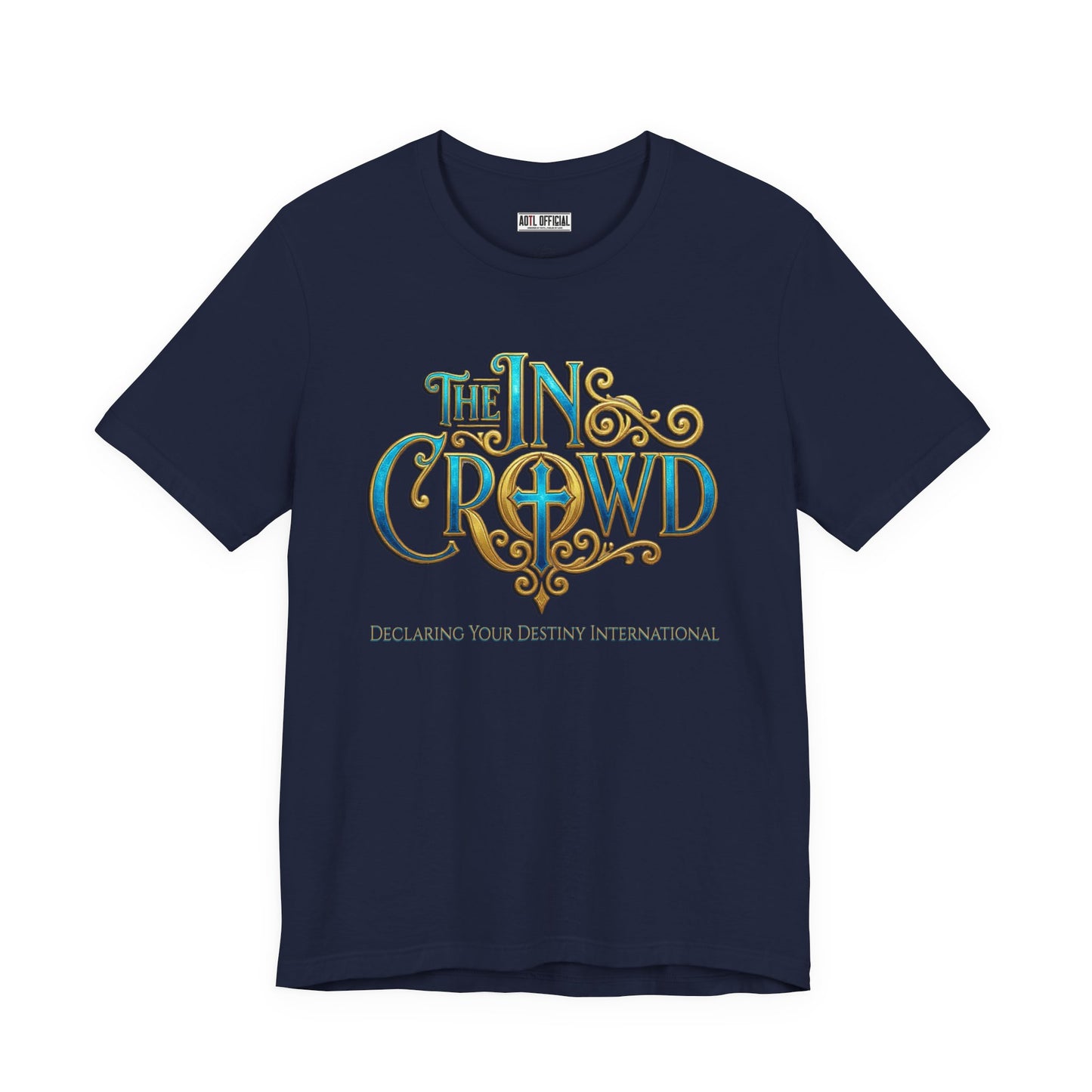 Ornate The In Crowd Blue & Gold  t-shirt