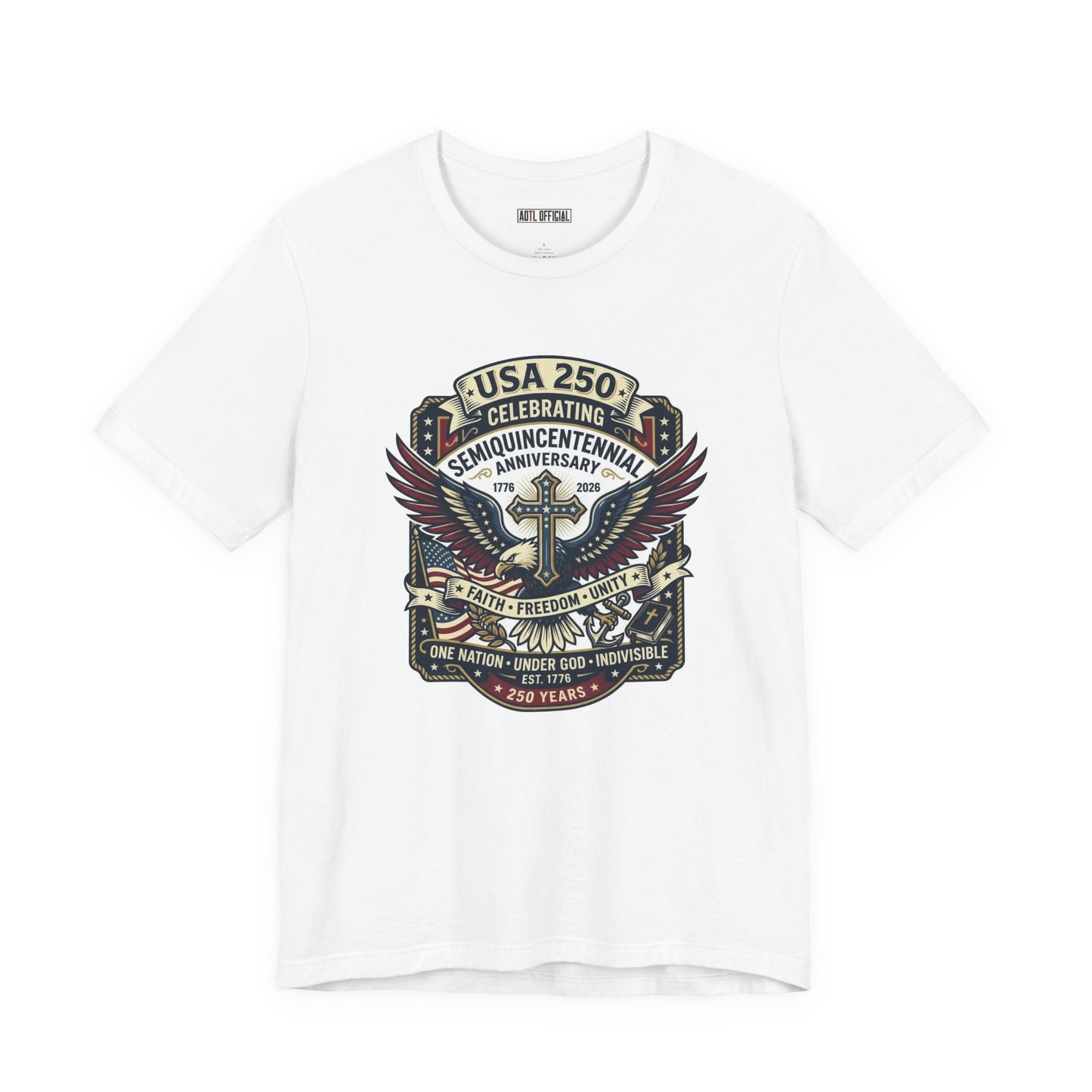 250 year Anniversary One Nation Under God Classic Unisex Short Sleeve Tee