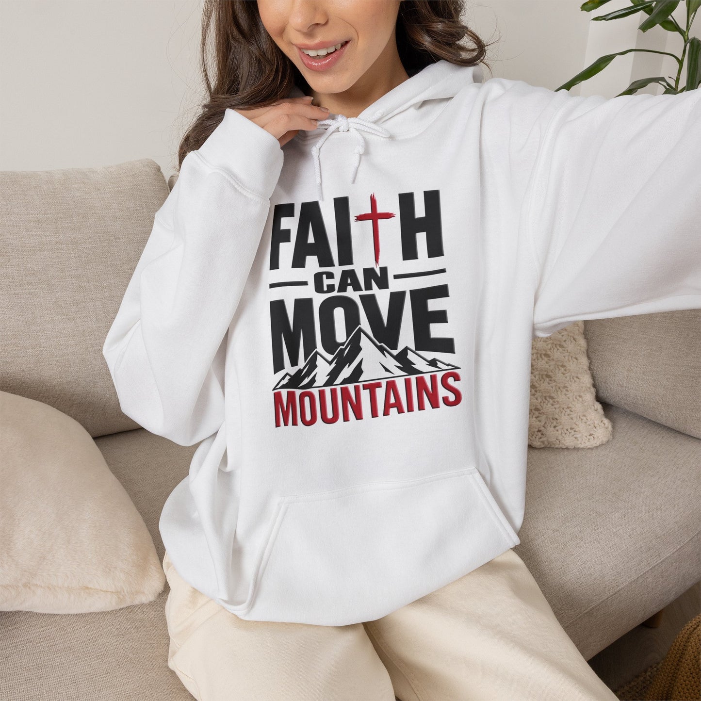 Faith Can Move Mountains Christian Hoodie