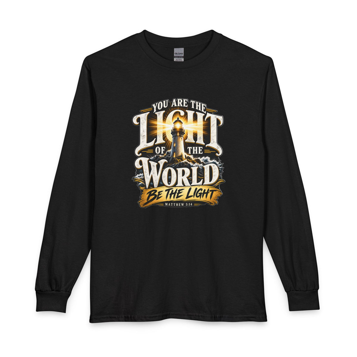 You Are the Light of the World – Matthew 5:14 Lighthouse Design Christian Long Sleeve Shirt