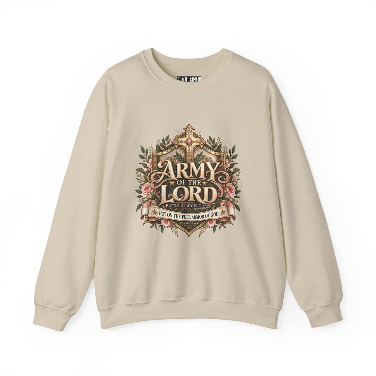 Army of the Lord — Battle Ready in Grace Christian Sweatshirt